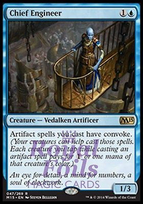 Chief Engineer 1x FOIL MTG M15 Core Set Rare MINT blue
