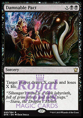 Damnable Pact 1x FOIL DTK MTG Dragons of Tarkir Rare NM black