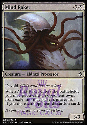 Mind Raker 4x FOIL BFZ MTG Battle for Zendikar Common MINT black