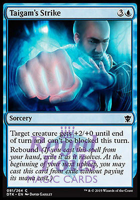 Taigam's Strike 4x FOIL DTK MTG Dragons of Tarkir Common MINT blue