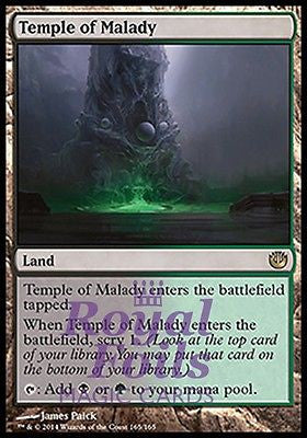 **1x FOIL Temple of Malady** JOU MTG Journey Into Nyx Rare MINT black green land