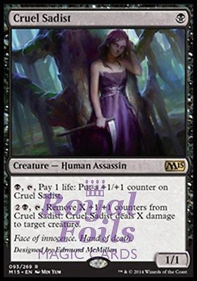 **1x FOIL Cruel Sadist** MTG M15 Core Set Rare MINT black human assassin