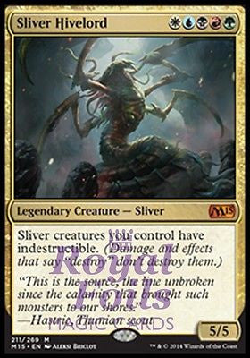 Sliver Hivelord 1x FOIL MTG M15 Core Set Mythic MINT prismatic