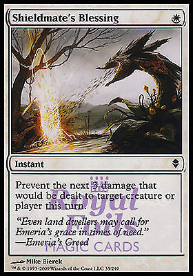 **4x FOIL Shieldmate's Blessing** ZEN MTG Zendikar Common MINT white