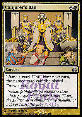 Conjurer's Ban 2x FOIL GPT MTG Guildpact Uncommon MINT white black