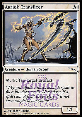 Auriok Transfixe 4x FOIL MDN MTG Mirrodin Common MINT white