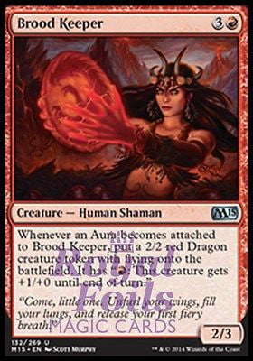 **2x FOIL Brood Keeper** MTG M15 Core Set Uncommon MINT red human shaman