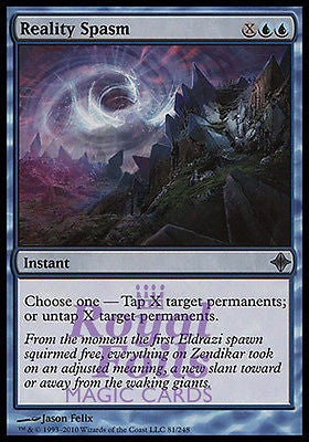 **1x FOIL Reality Spasm** ROE MTG Rise of Eldrazi Uncommon MINT blue