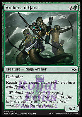 **4x FOIL Archers of Qarsi** FRF MTG Fate Reforged Common MINT green