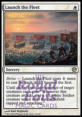 **1x FOIL Launch the Fleet** JOU MTG Journey Into Nyx Rare MINT white