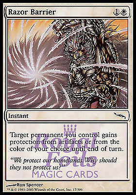 Razor Barrier 4x FOIL MDN MTG Mirrodin Common MINT white
