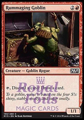 **4x FOIL Rummaging Goblin** MTG M15 Core Set Common MINT red rogue