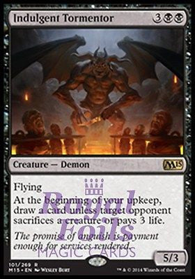 **1x FOIL Indulgent Tormentor** MTG M15 Core Set Rare MINT black demon