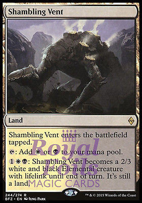 Shambling Vent 1x FOIL BFZ MTG Battle for Zendikar Rare MINT white black land