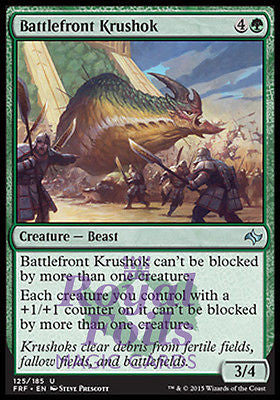 Battlefront Krushok 2x FOIL FRF MTG Fate Reforged Uncommon MINT green