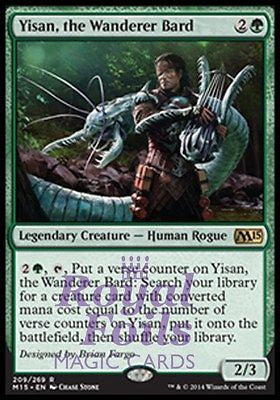 **1x FOIL Yisan, the Wanderer Bard* MTG M15 Core Set Rare MINT green