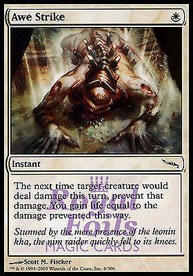 Awe Strike 4x MDN MTG Mirrodin Common 3 MINT + 1 NM white