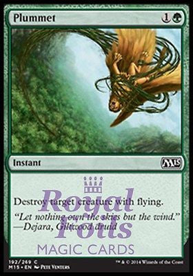 **4x FOIL Plummet** MTG M15 Core Set Common MINT green instant