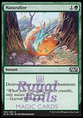 **4x FOIL Naturalize** MTG M15 Core Set Common MINT green instant