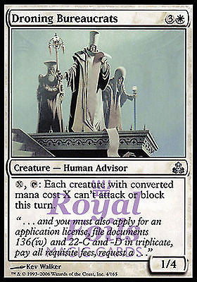 Droning Bureaucrats 4x FOIL GPT MTG Guildpact Uncommon 2 MINT +2 NM white