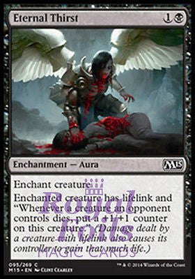 **4x FOIL Eternal Thirst** MTG M15 Core Set Common MINT black enchantment aura