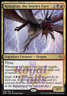 **1x FOIL Kolaghan the Storm's Fury FRF MTG Fate Reforged Rare MINT black red