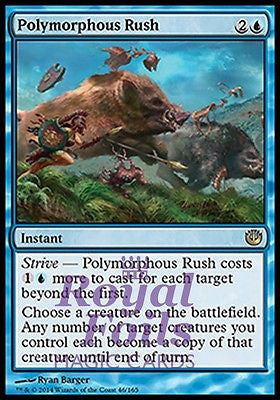 **2x FOIL Polymorphous Rush** JOU MTG Journey Into Nyx Rare MINT blue