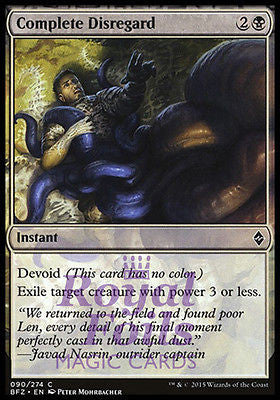 Complete Disregard 4x FOIL BFZ MTG Battle for Zendikar Common MINT black