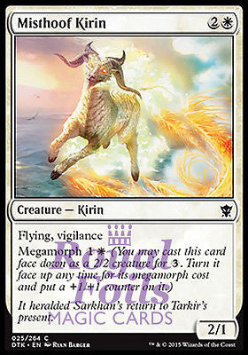 **4x FOIL Misthoof Kirin** DTK MTG Dragons of Tarkir Common MINT white