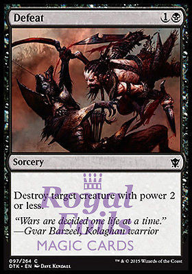 **4x FOIL Defeat** DTK MTG Dragons of Tarkir Common MINT black