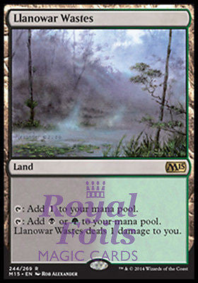 Llanowar Wastes 1x FOIL MTG M15 Core Set Rare MINT black green land