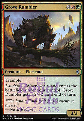 Grove Rumbler BFZ 2x FOIL MTG Battle for Zendikar Uncommon MINT red green