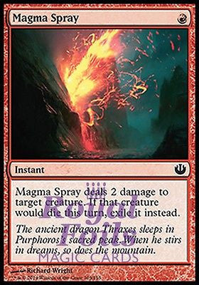 **4x FOIL Magma Spray** JOU MTG Journey Into Nyx Common MINT red