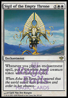 **1x FOIL Sigil of the Empty Throne* CON MTG Conflux Mythic MINT white