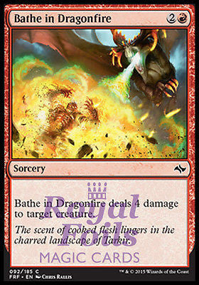 **4x FOIL Bathe in Dragonfire** FRF MTG Fate Reforged Common MINT red