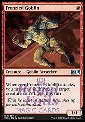 **2x FOIL Frenzied Goblin** MTG M15 Core Set Uncommon MINT red berserker