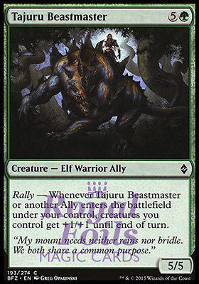 Tajuru Beastmaster 4x FOIL BFZ MTG Battle for Zendikar Common MINT green