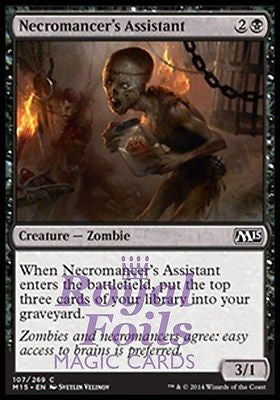 **4x FOIL Necromancer's Assistant** MTG M15 Core Set Common MINT black zombie