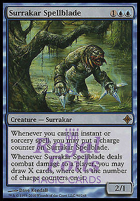 **1x FOIL Surrakar Spellblade** ROE MTG Rise of Eldrazi Rare MINT blue