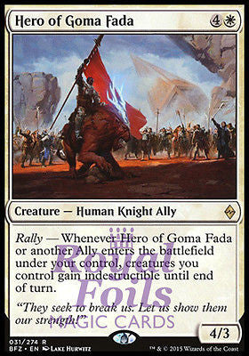 **2x FOIL Hero of Goma Fada** BFZ MTG Battle for Zendikar Rare MINT white