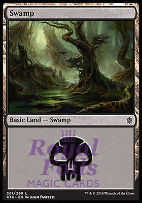 Swamp #261 4x FOIL MTG KTK Khans of Tarkir Basic Land MINT black