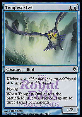 **4x FOIL Tempest Owl** ZEN MTG Zendikar Common MINT blue