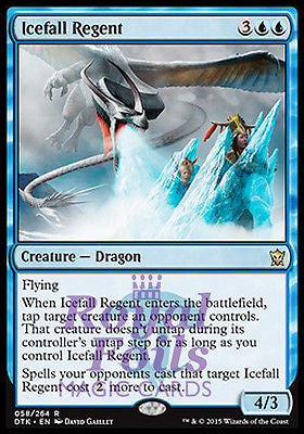 **1x FOIL Icefall Regent** DTK MTG Dragons of Tarkir Rare MINT blue