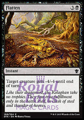 Flatten 4x FOIL DTK MTG Dragons of Tarkir Common MINT black