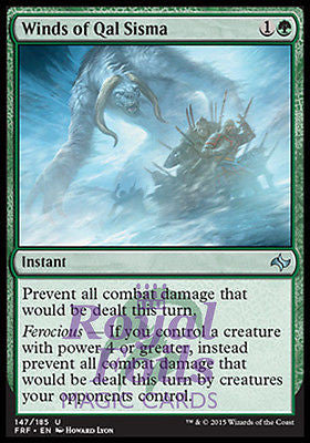 Winds of Qal Sisma 1x FOIL FRF MTG Fate Reforged Uncommon MINT green