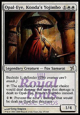 **1x FOIL Opal-Eye Konda's Yojimbo* BOK MTG Betrayers Kamigawa Rare MINT white