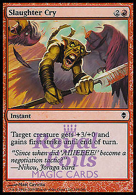 **4x FOIL Slaughter Cry** ZEN MTG Zendikar Common MINT red