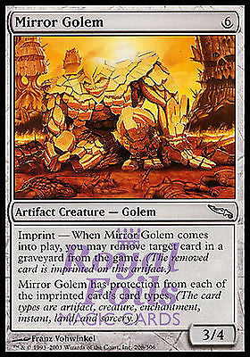Mirror Golem 2x FOIL MDN MTG Mirrodin Uncommon MINT artifact
