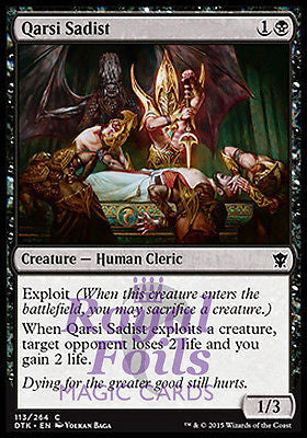 Qarsi Sadist 4x FOIL DTK MTG Dragons of Tarkir Common MINT black