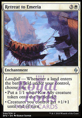 Retreat to Emeria 2x FOIL BFZ MTG Battle for Zendikar Uncommon MINT white